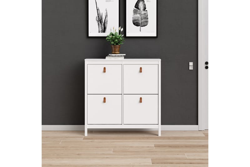 STOLFERS Skoskåp 25x102 cm Vit/Natur - Förvaring - Sko- & klädförvaring - Skoförvaring - Skoskåp