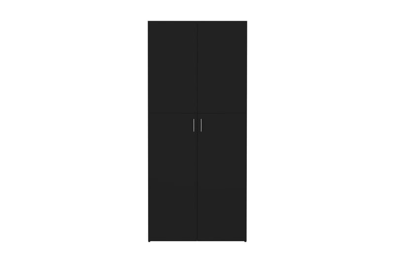 Skoskåp svart 80x35,5x180 cm spånskiva - Svart - Skoförvaring - Skoskåp
