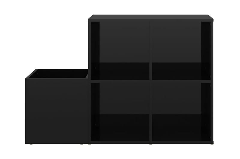 Skoskåp svart högglans 105x35,5x70 cm spånskiva - Svart högglans - Förvaring - Sko- & klädförvaring - Skoförvaring