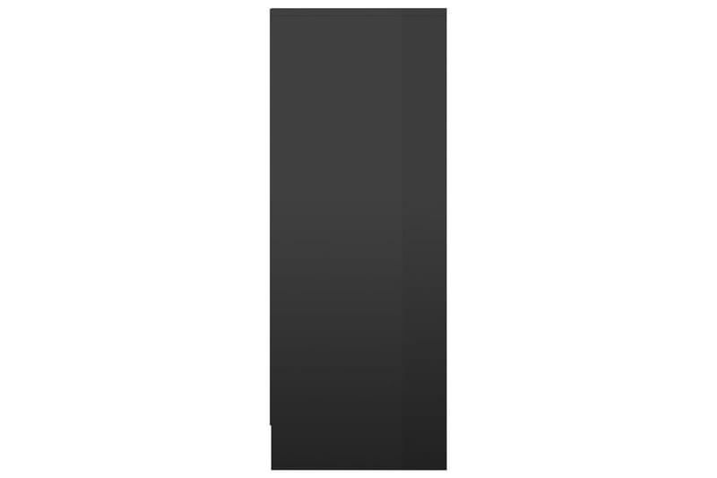 Skoskåp svart högglans 31,5x35x90 cm spånskiva - Svart högglans - Skoförvaring - Skohylla & skoställ