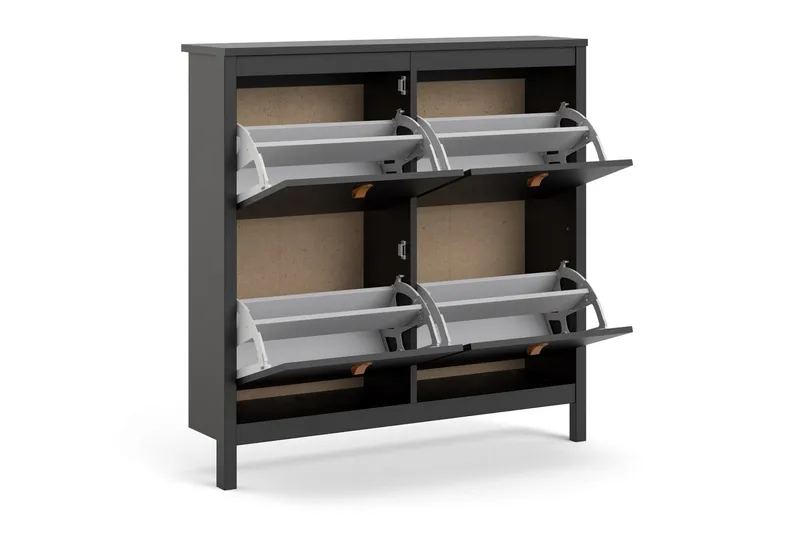 Vallvidera Skoskåp 25x102 cm - Svart/Natur - Förvaring - Sko- & klädförvaring - Skoförvaring - Skoskåp