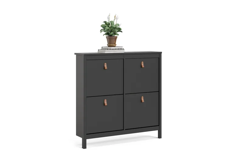 Vallvidera Skoskåp 25x102 cm - Svart/Natur - Förvaring - Sko- & klädförvaring - Skoförvaring - Skoskåp