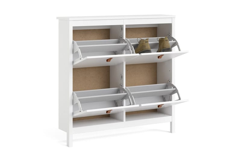 Vallvidera Skoskåp 25x102 cm - Vit/Natur - Förvaring - Sko- & klädförvaring - Skoförvaring - Skoskåp