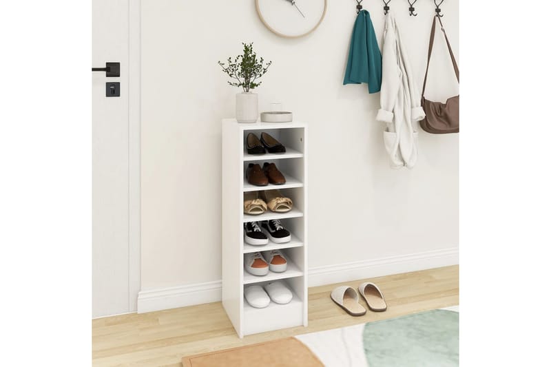 Skoskåp vit 31,5x35x90 cm spånskiva - Vit - Förvaring - Sko- & klädförvaring - Skoförvaring