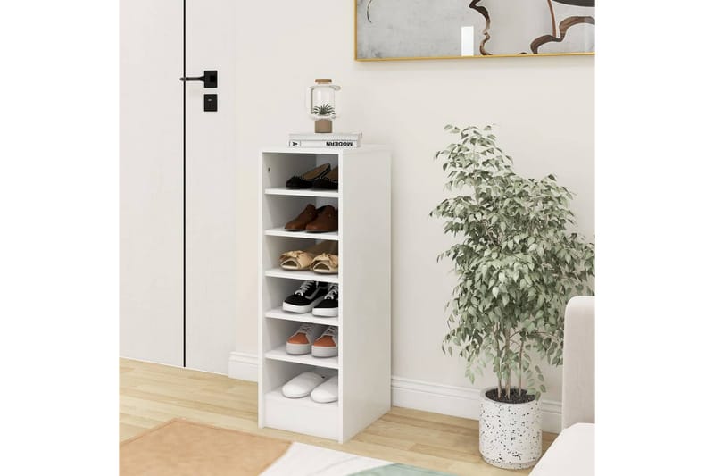 Skoskåp vit 31,5x35x90 cm spånskiva - Vit - Förvaring - Sko- & klädförvaring - Skoförvaring
