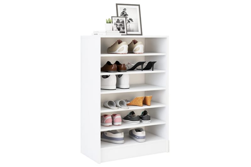 Skoskåp vit 60x35x92 cm spånskiva - Vit - Förvaring - Sko- & klädförvaring - Skoförvaring