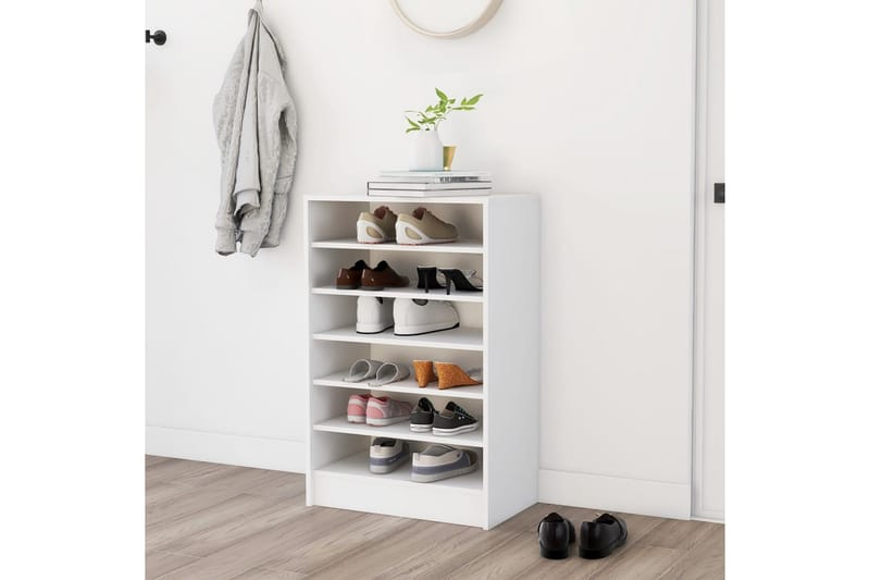 Skoskåp vit 60x35x92 cm spånskiva - Vit - Förvaring - Sko- & klädförvaring - Skoförvaring