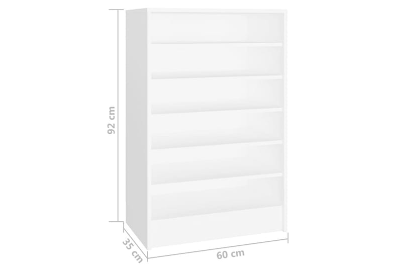 Skoskåp vit 60x35x92 cm spånskiva - Vit - Förvaring - Sko- & klädförvaring - Skoförvaring