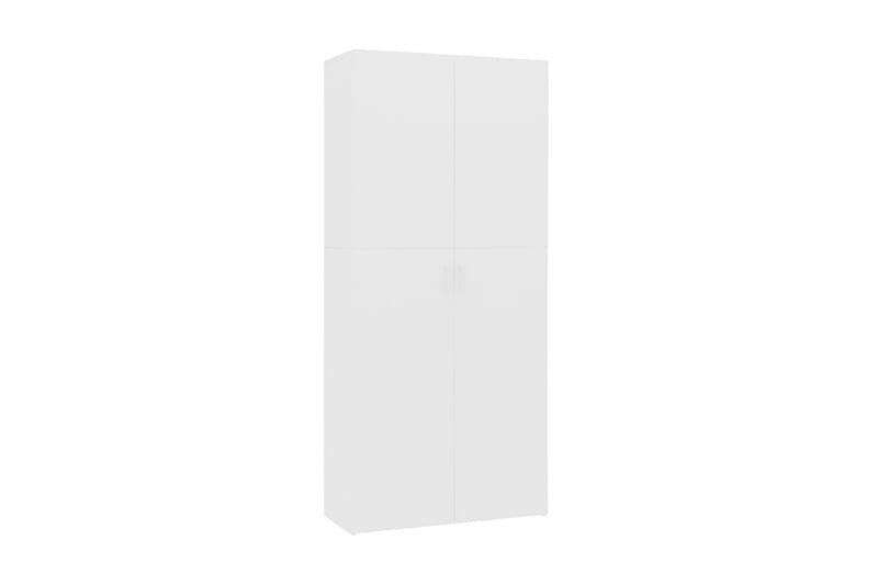 Skoskåp vit 80x35,5x180 cm spånskiva - Skoskåp - Skoförvaring