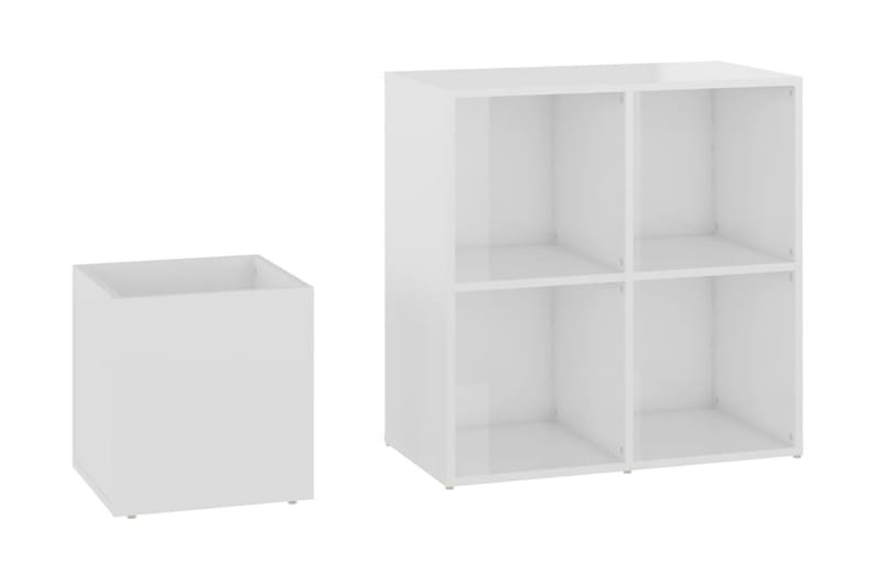 Skoskåp vit högglans 105x35,5x70 cm spånskiva - Vit högglans - Förvaring - Sko- & klädförvaring - Skoförvaring