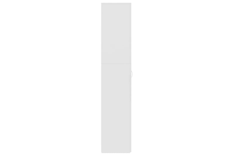 Skoskåp vit högglans 80x35,5x180 cm spånskiva - Vit högglans - Skoförvaring - Skoskåp