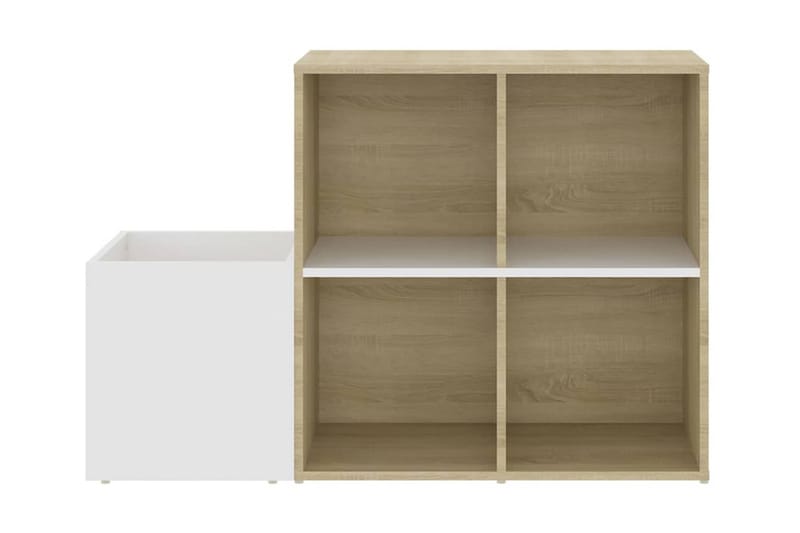 Skoskåp vit och sonoma-ek 105x35,5x70 cm spånskiva - Vit/ek - Förvaring - Sko- & klädförvaring - Skoförvaring