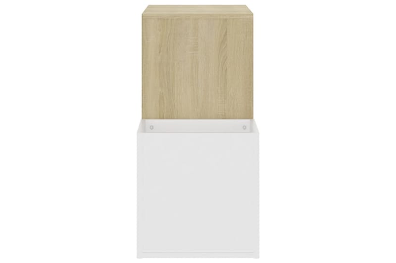 Skoskåp vit och sonoma-ek 105x35,5x70 cm spånskiva - Vit/ek - Förvaring - Sko- & klädförvaring - Skoförvaring