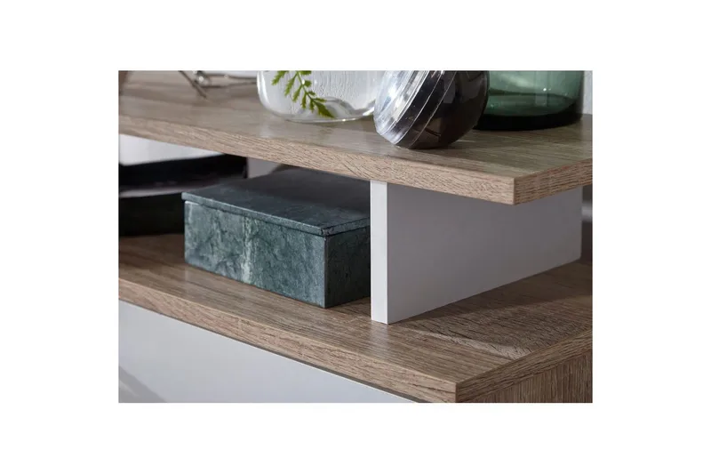 Skoskåp Wohnling Folierad spånskiva med förvaringshylla, 2 nedfällbara fack, 1 låda - Förvaring - Sko- & klädförvaring - Skoförvaring