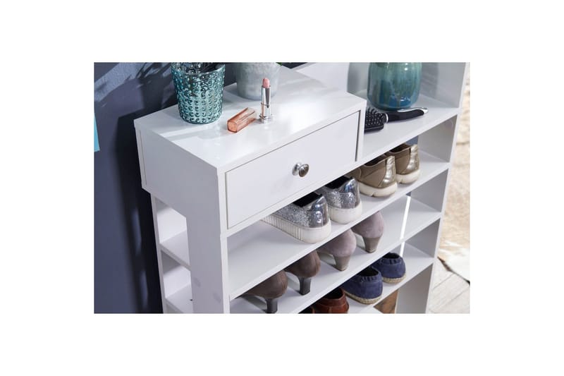 Skoskåp Wohnling Folierad spånskiva öppet rack 1 låda - Förvaring - Sko- & klädförvaring - Skoförvaring