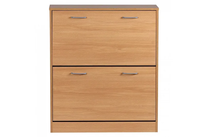 Skoskåp Wohnling KIEL med 2 fällbara fack, folierad spånskiva Bok - Bok - Förvaring - Sko- & klädförvaring - Skoförvaring