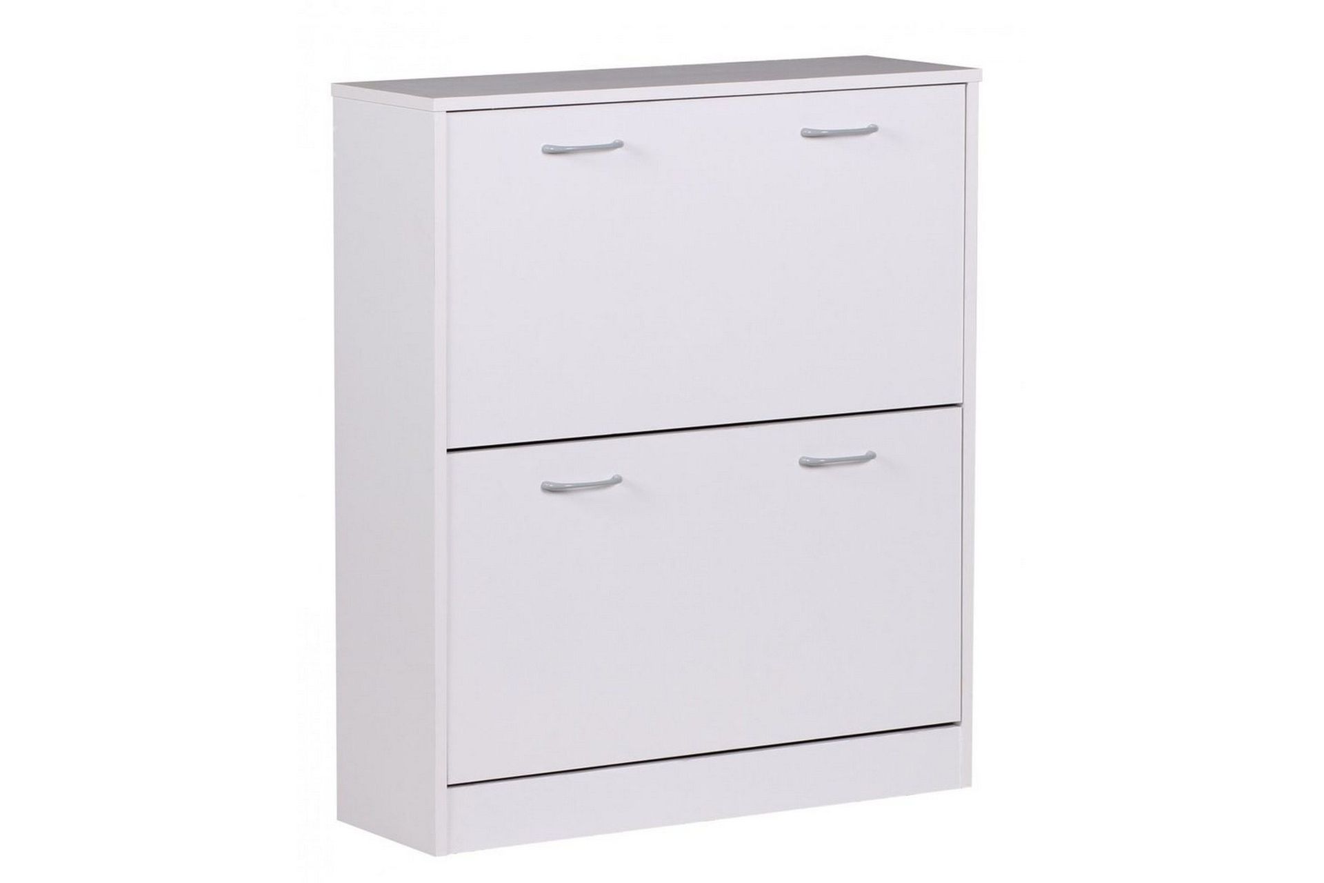 skoskåp wohnling kiel med 2 fällbara fack, folierad spånskiva vit - vit