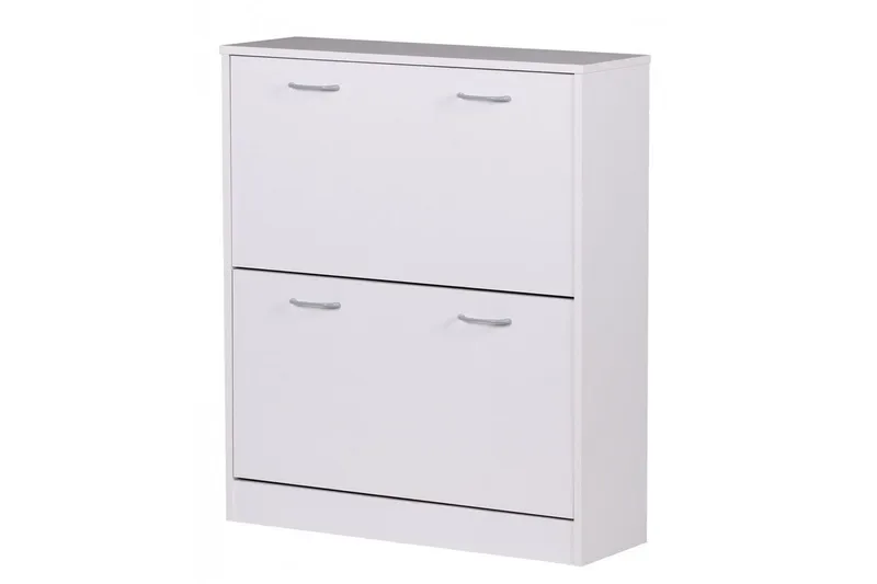 Skoskåp Wohnling KIEL med 2 fällbara fack, folierad spånskiva Vit - Vit - Förvaring - Sko- & klädförvaring - Skoförvaring