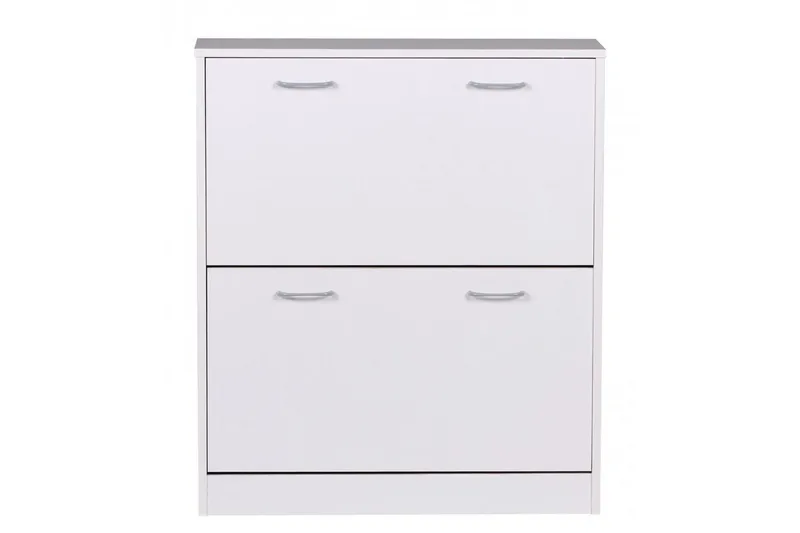 Skoskåp Wohnling KIEL med 2 fällbara fack, folierad spånskiva Vit - Vit - Förvaring - Sko- & klädförvaring - Skoförvaring