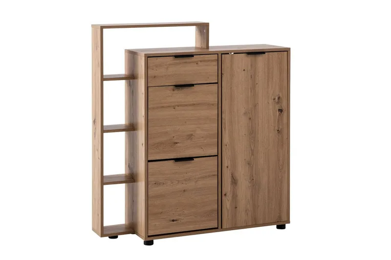 Skoskåp Wohnling Massa 2 fällbara fack för 12 par Folierad spånskiva med 1 dörrhylla