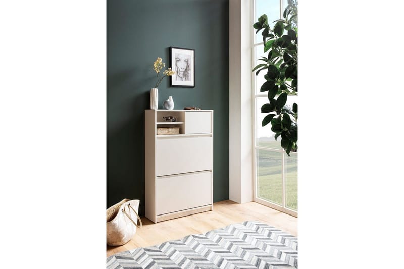 Skoskåp Wohnling med 2 utfällbara fack 1 dörr melaminbelagd mdf modern - Förvaring - Sko- & klädförvaring - Skoförvaring