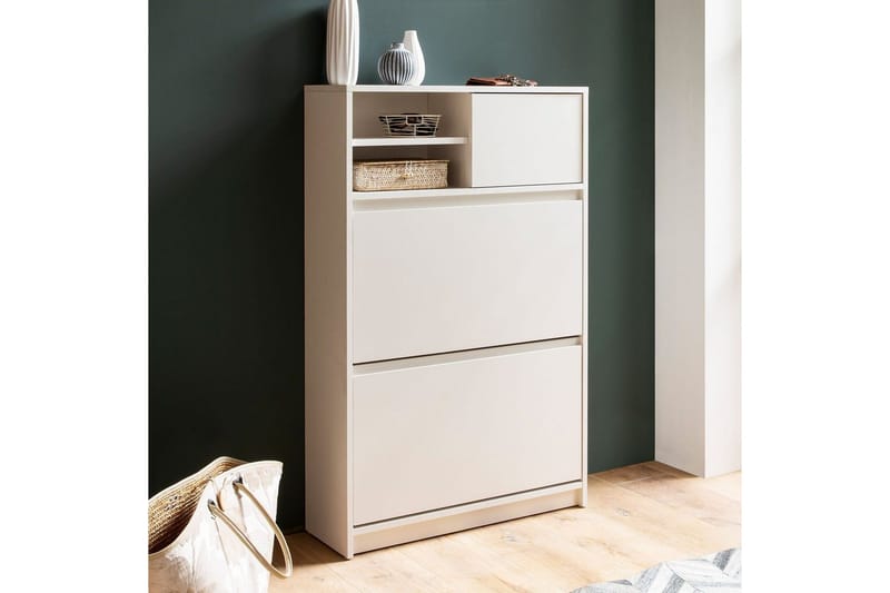 Skosk åp Wohnling med 2 utfällbara fack 1 dörr melaminbelagd mdf modern - Förvaring - Sko- & klädförvaring - Skoförvaring