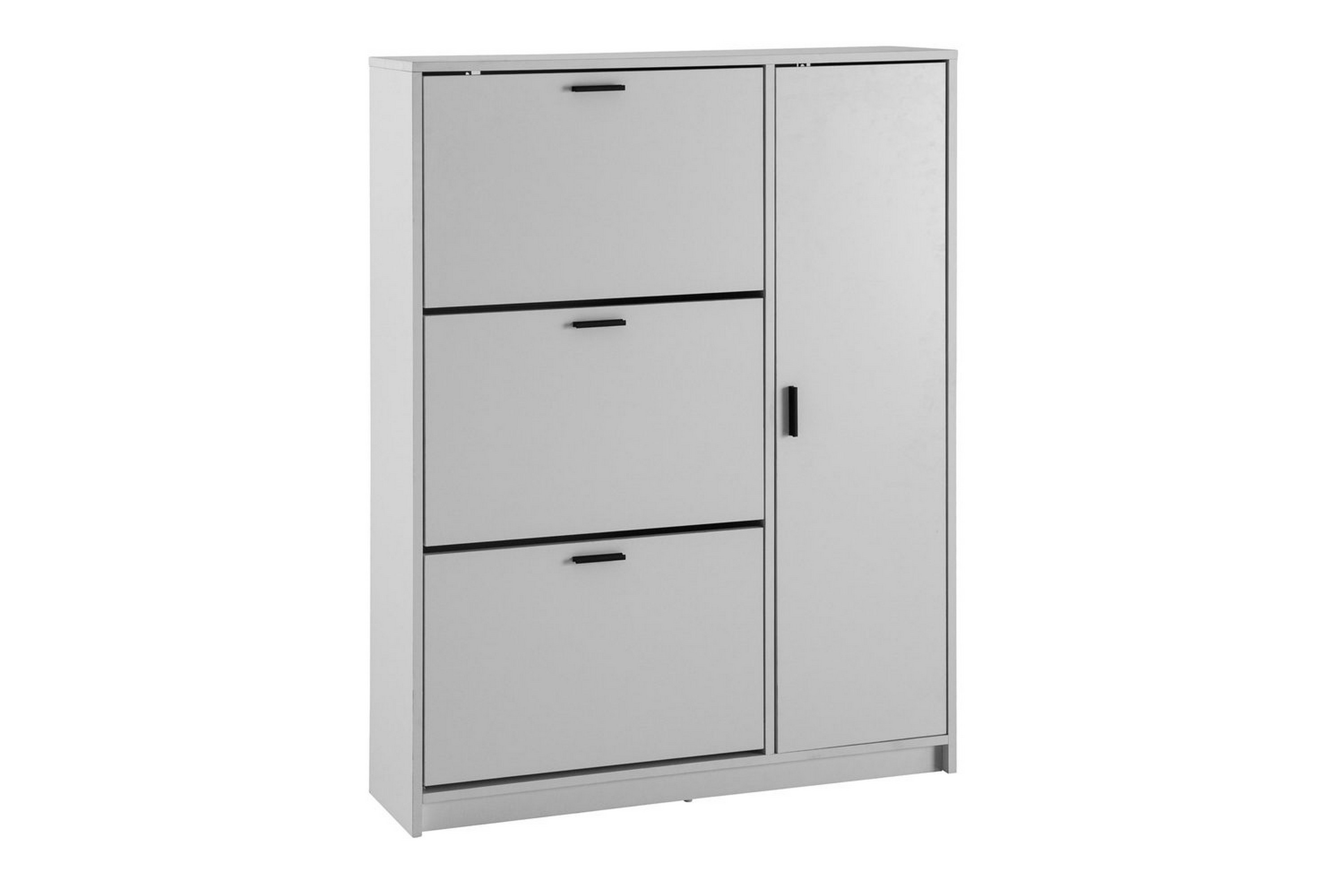 skoskåp wohnling med 3 fällbara fack 1 dörr melaminbelagd mdf modern -