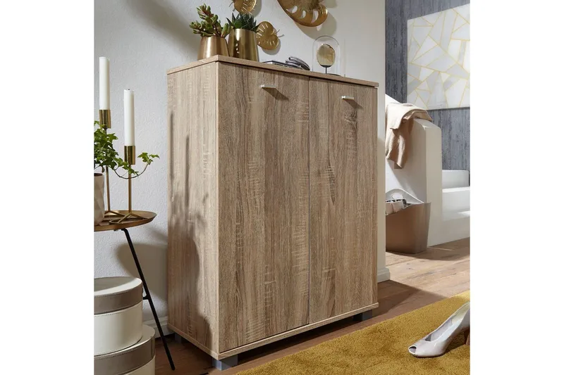 Skoskåp Wohnling NIMES för 12 par och 2 dörrar, folierad spånskiva Sonoma - Sonoma - Förvaring - Sko- & klädförvaring - Skoförvaring