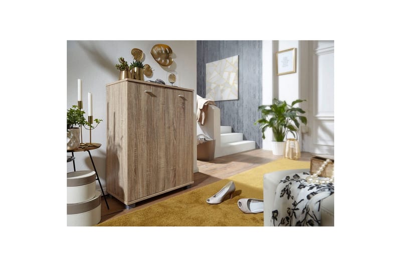 Skoskåp Wohnling NIMES för 12 par och 2 dörrar, folierad spånskiva Sonoma - Sonoma - Förvaring - Sko- & klädförvaring - Skoförvaring