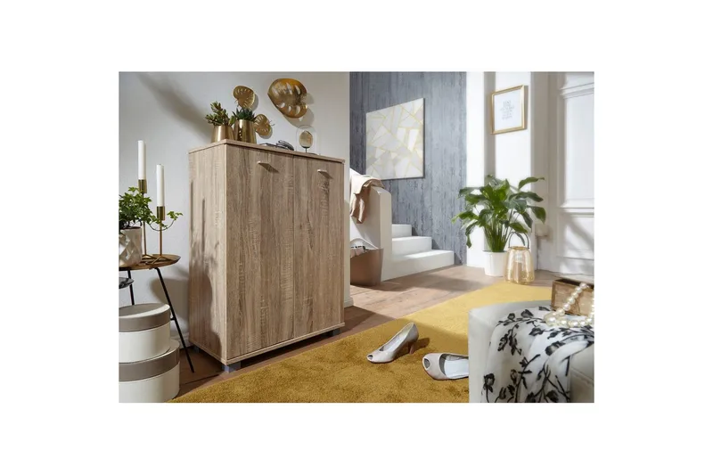 Skoskåp Wohnling NIMES för 12 par och 2 dörrar, folierad spånskiva Sonoma - Sonoma - Förvaring - Sko- & klädförvaring - Skoförvaring