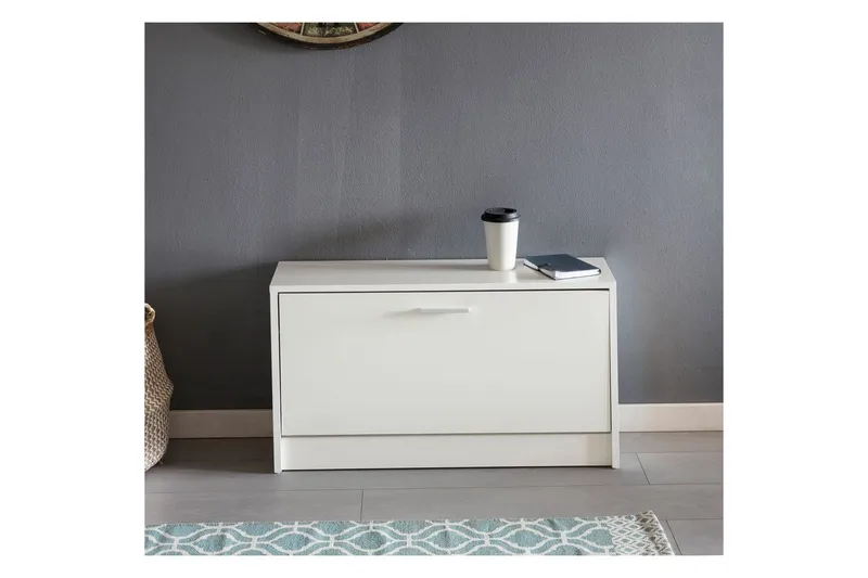 Skoskåp Wohnling SPLIT med fällbara fack, foliebelagd spånskiva Vit - Vit - Förvaring - Sko- & klädförvaring - Skoförvaring