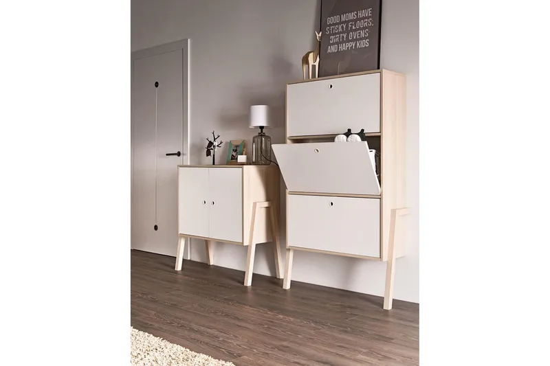 Spot Skoförvaring Trä/Natur/Vit - VOX - Förvaring - Sko- & klädförvaring - Skoförvaring