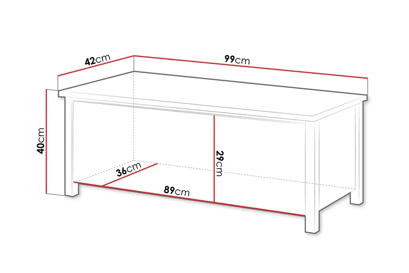 Storys Skobänk 99 cm - Vit - Förvaring - Sko- & klädförvaring - Skoförvaring