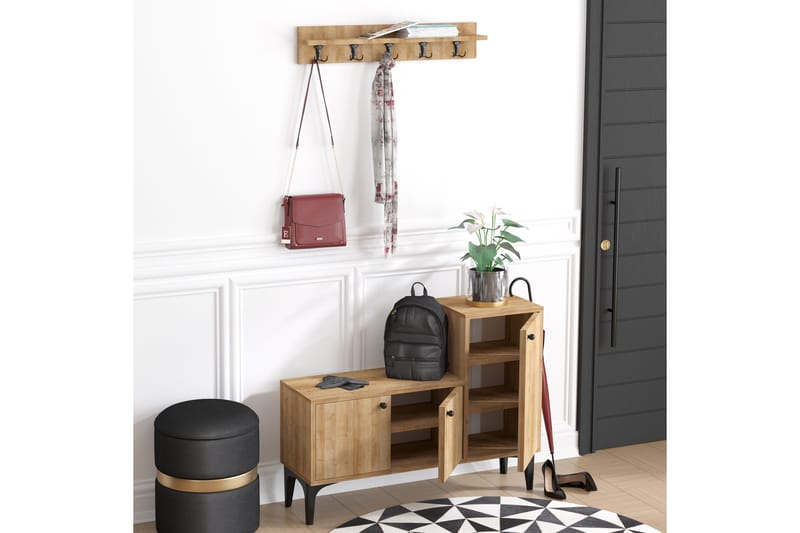 SUZANO Skoskåp 100x35 cm Natur - Förvaring - Sko- & klädförvaring - Skoförvaring