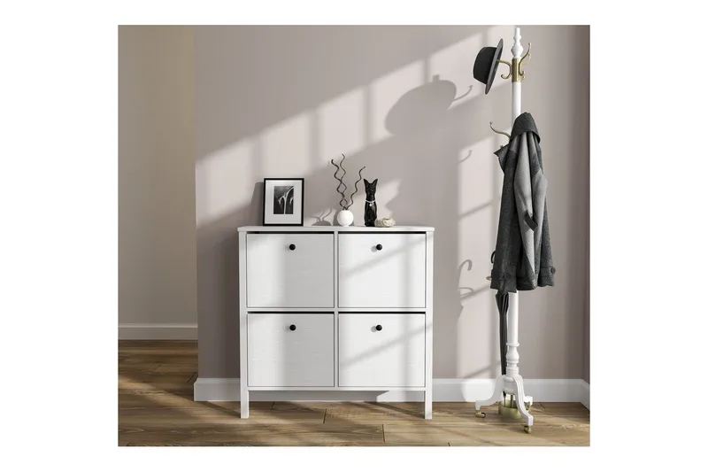 Torval Skoskåp 101 cm - Natur/Vit - Förvaring - Sko- & klädförvaring - Skoförvaring