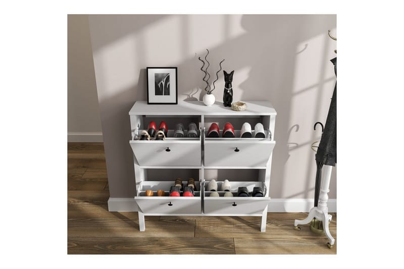 Torval Skoskåp 101 cm - Natur/Vit - Förvaring - Sko- & klädförvaring - Skoförvaring