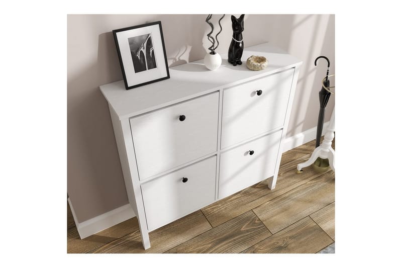 Torval Skoskåp 101 cm - Natur/Vit - Förvaring - Sko- & klädförvaring - Skoförvaring