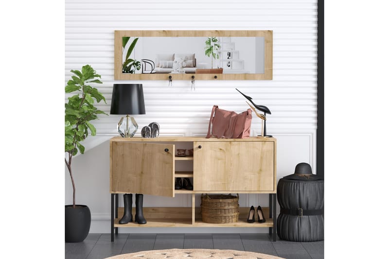 TRUOTDING Skoskåp 35x120 cm Natur - Förvaring - Sko- & klädförvaring - Skoförvaring
