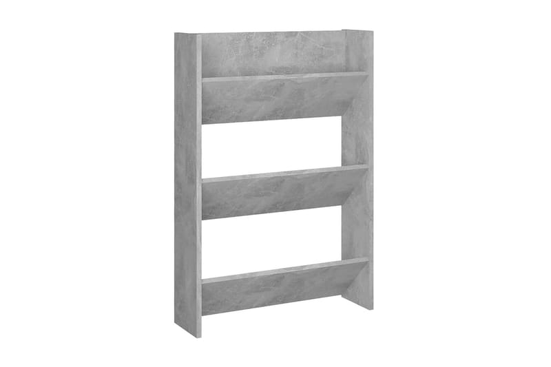 Väggmonterat skoställ 2 st betonggrå 60x18x90 cm spånskiva - Betonggrå - Förvaring - Sko- & klädförvaring - Skoförvaring