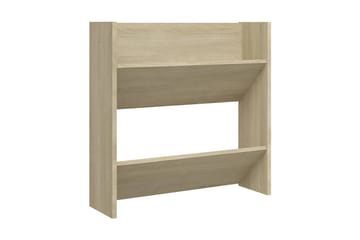 Väggmonterat skoställ 2 st sonoma-ek 60x18x60 cm spånskiva