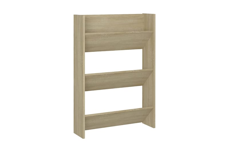 Väggmonterat skoställ 2 st sonoma-ek 60x18x90 cm spånskiva - Ek - Förvaring - Sko- & klädförvaring - Skoförvaring