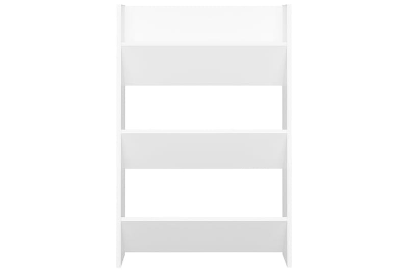 Väggmonterat skoställ 2 st vit 60x18x90 cm spånskiva - Vit - Förvaring - Sko- & klädförvaring - Skoförvaring
