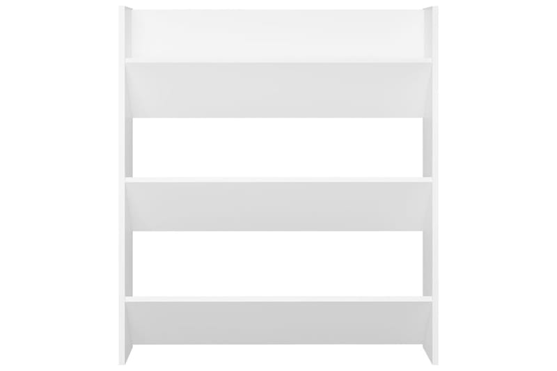 Väggmonterat skoställ 2 st vit 80x18x90 cm spånskiva - Vit - Förvaring - Sko- & klädförvaring - Skoförvaring