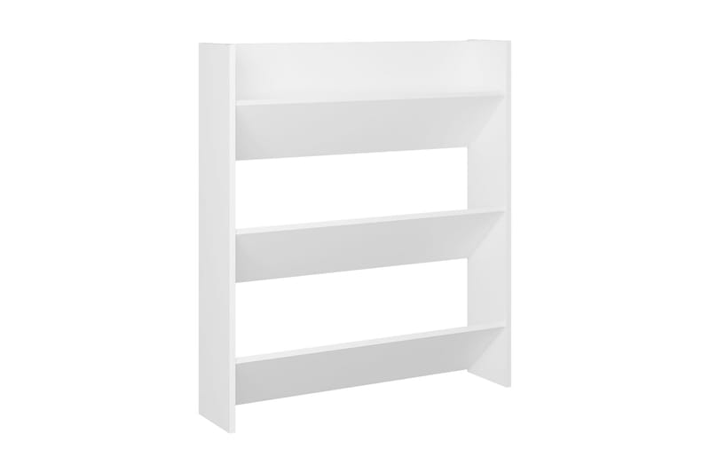 Väggmonterat skoställ 2 st vit 80x18x90 cm spånskiva - Vit - Förvaring - Sko- & klädförvaring - Skoförvaring