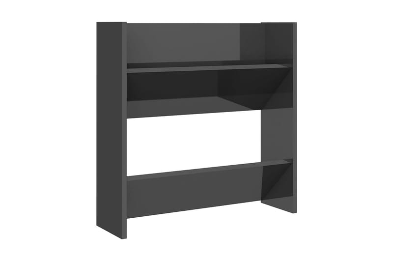 Väggmonterat skoställ 4 st grå högglans 60x18x60 cm spånskiv - Grå högglans - Förvaring - Sko- & klädförvaring - Skoförvaring