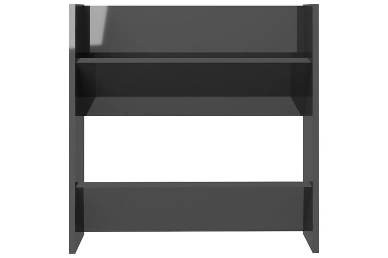 Väggmonterat skoställ 4 st grå högglans 60x18x60 cm spånskiv - Grå högglans - Förvaring - Sko- & klädförvaring - Skoförvaring