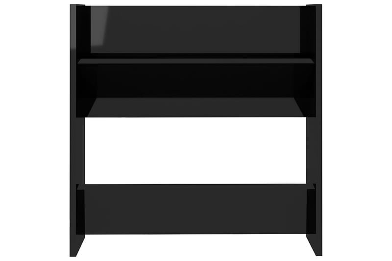 Väggmonterat skoställ 4 st svart högglans 60x18x60 cm spånsk - Svart högglans - Förvaring - Sko- & klädförvaring - Skoförvaring