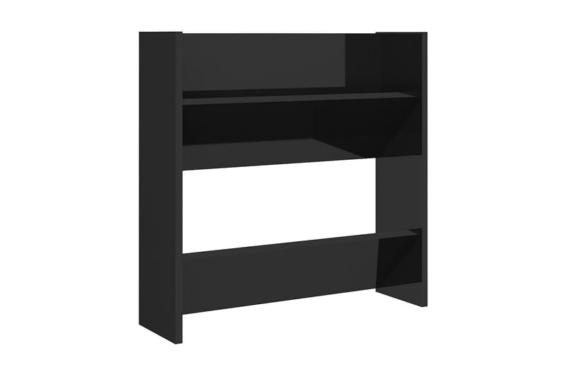 Väggmonterat skoställ 4 st svart högglans 60x18x60 cm spånsk - Svart högglans - Förvaring - Sko- & klädförvaring - Skoförvaring
