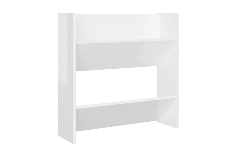 Väggmonterat skoställ 4 st vit högglans 60x18x60 cm spånskiv - Vit högglans - Förvaring - Sko- & klädförvaring - Skoförvaring