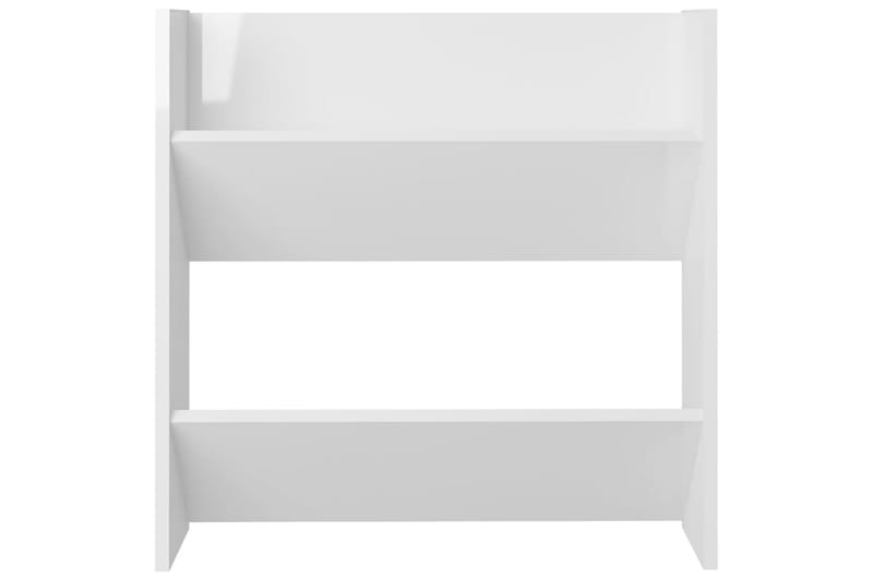 Väggmonterat skoställ 4 st vit högglans 60x18x60 cm spånskiv - Vit högglans - Förvaring - Sko- & klädförvaring - Skoförvaring
